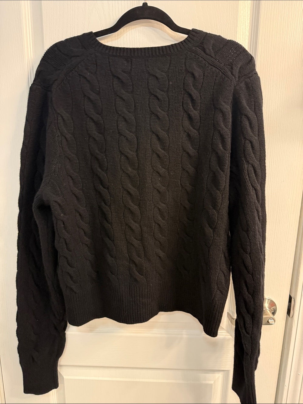 Polo by Ralph Lauren Black Cable-Knit Button-Up Cardigan - Picture 6 of 8